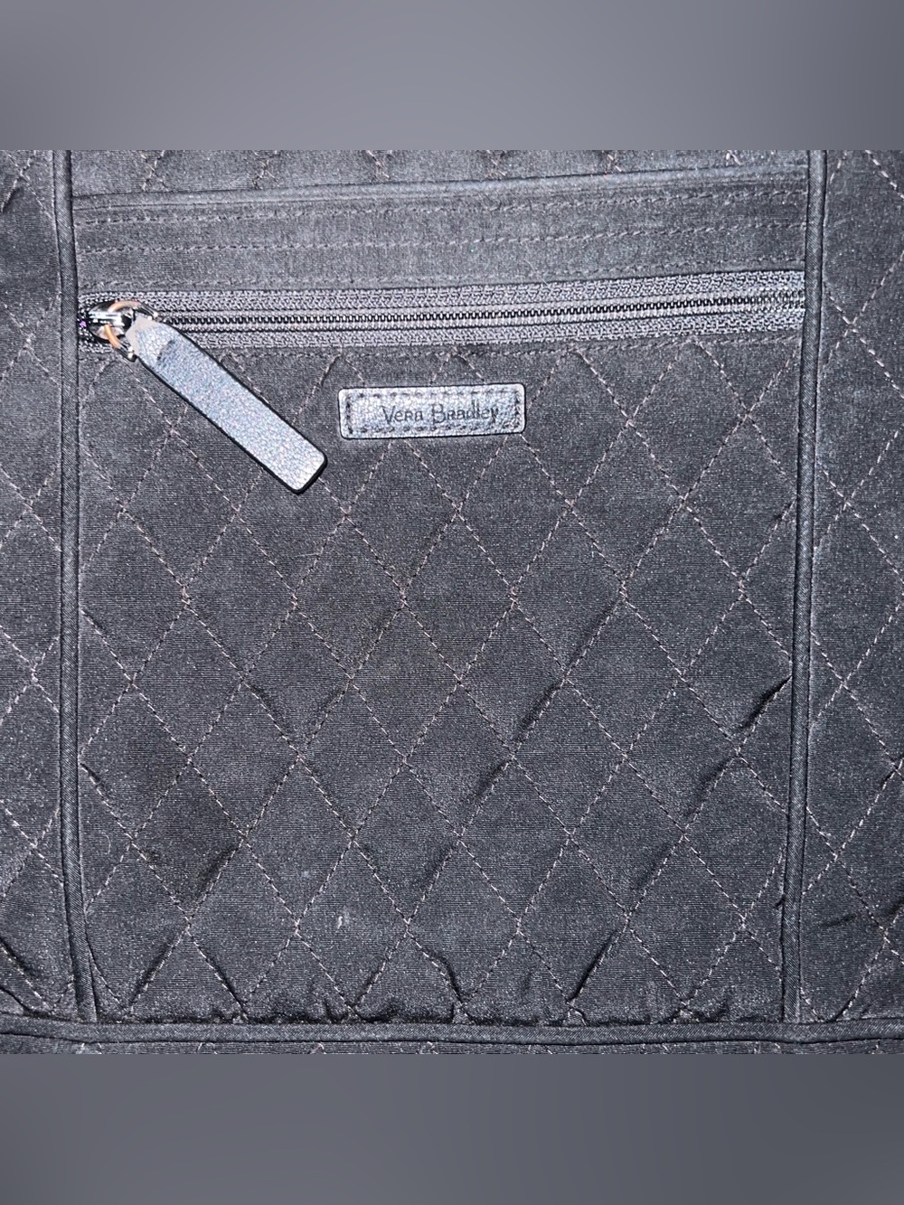 Vera Bradley Black Quilted Shoulder Crossbody - Picture 3 of 5